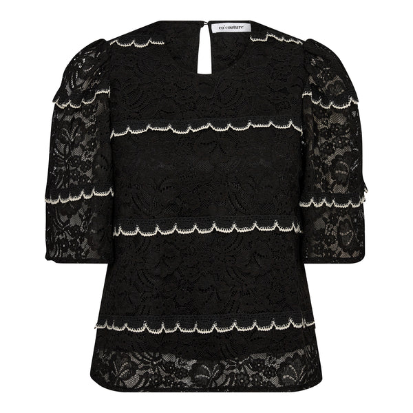 LoraCC Lace Blouse - Zwart