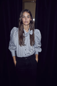 StripeCC Dot Bow Shirt - Grijs