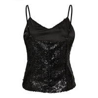 StormiCC Sequin Cami Top - Zwart
