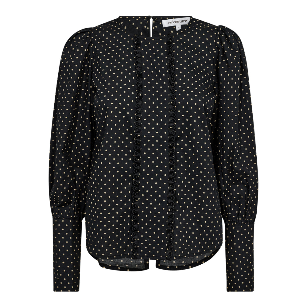DavinaCC Dot Shirt - Zwart