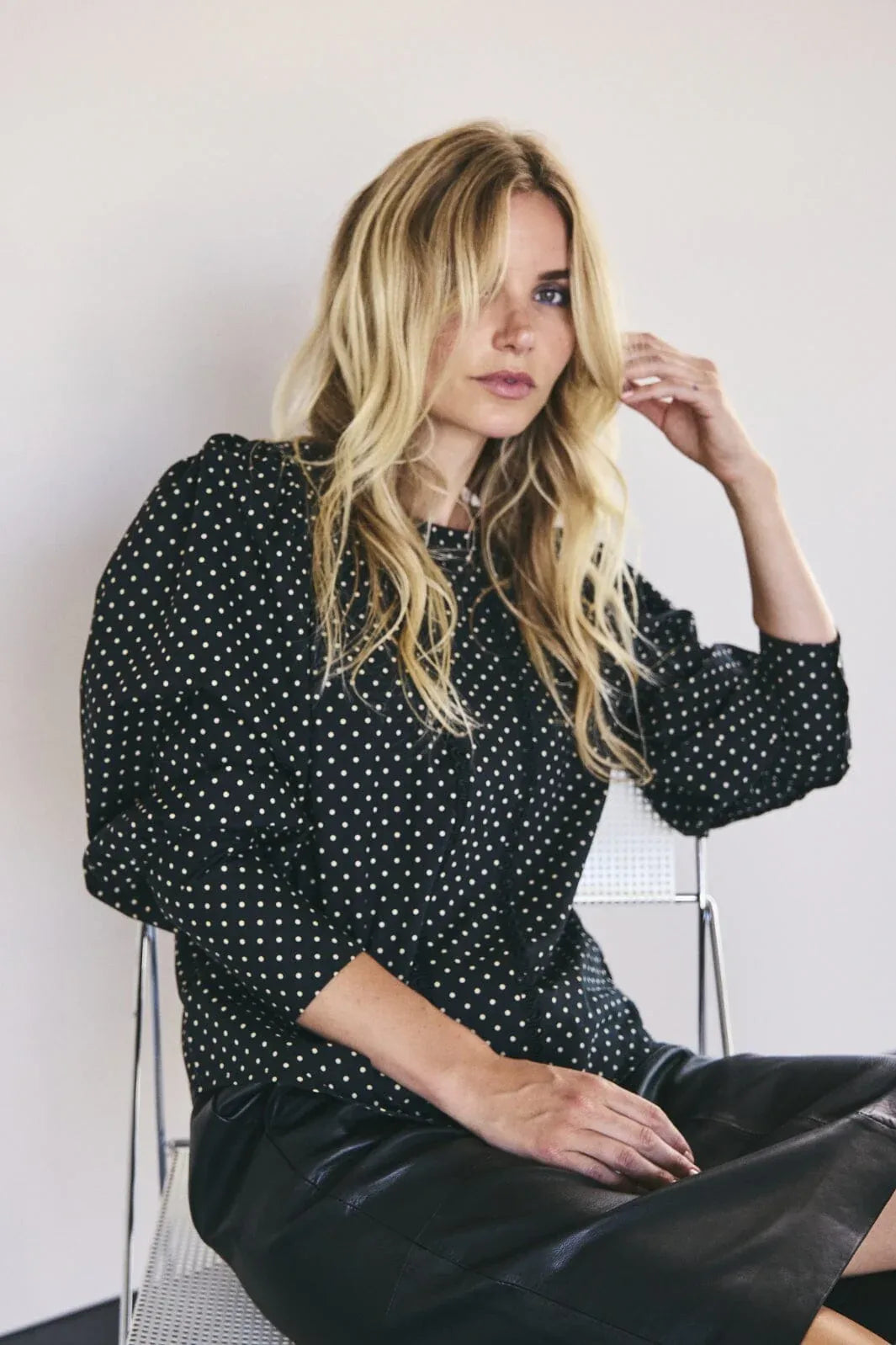 DavinaCC Dot Shirt - Zwart