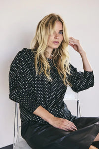 DavinaCC Dot Shirt - Zwart