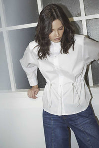 SannaCC Tie Waist Shirt - Wit