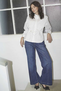 SannaCC Tie Waist Shirt - Wit