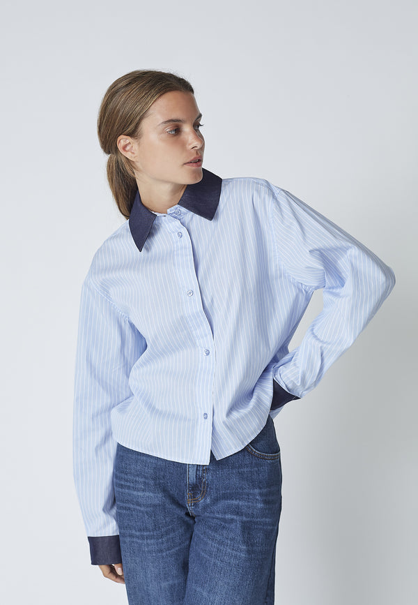 NelsonCC Stripe Shirt - Blauw
