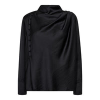 HelenCC Button Blouse - Zwart