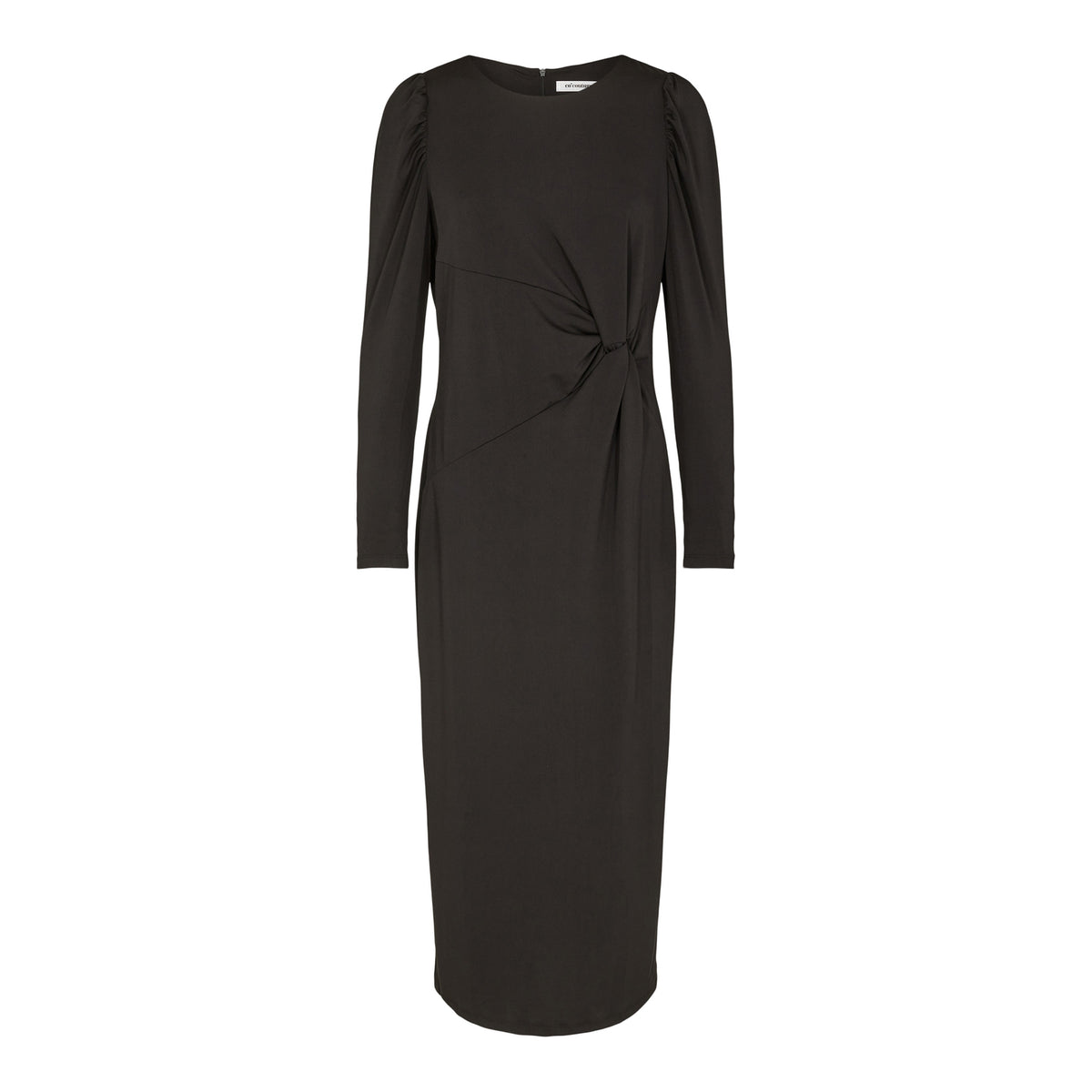 Talia Drape Jersey Dress - Zwart