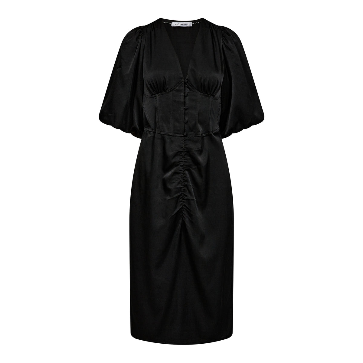 CoryCC Corset Puff Dress - Zwart
