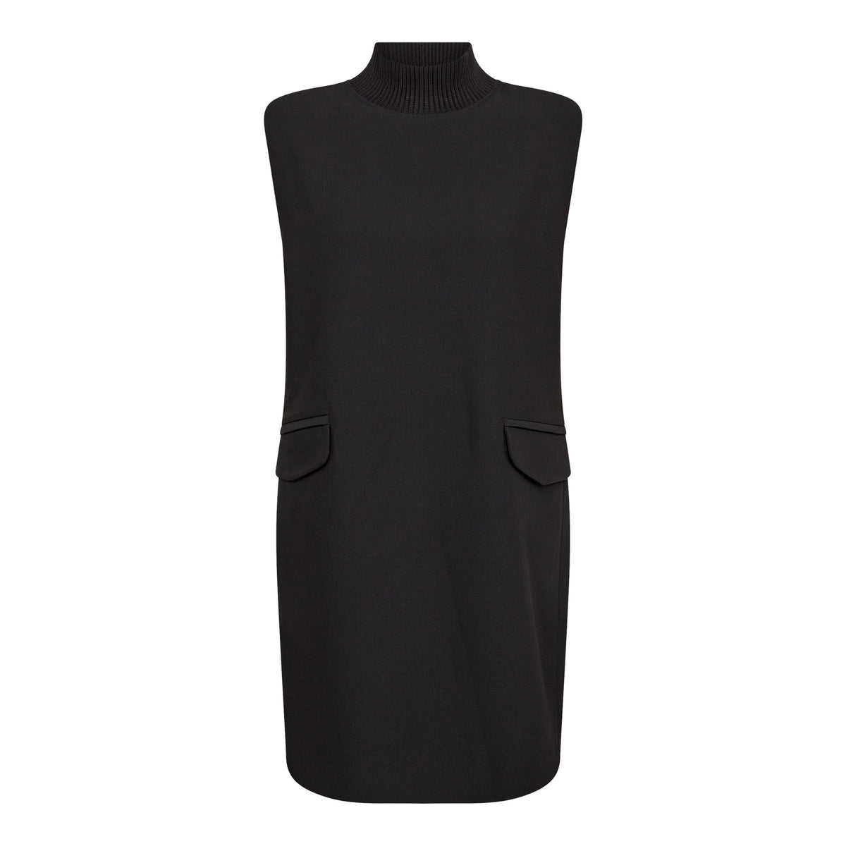 VolaCC Rib Turtleneck Dress - Zwart