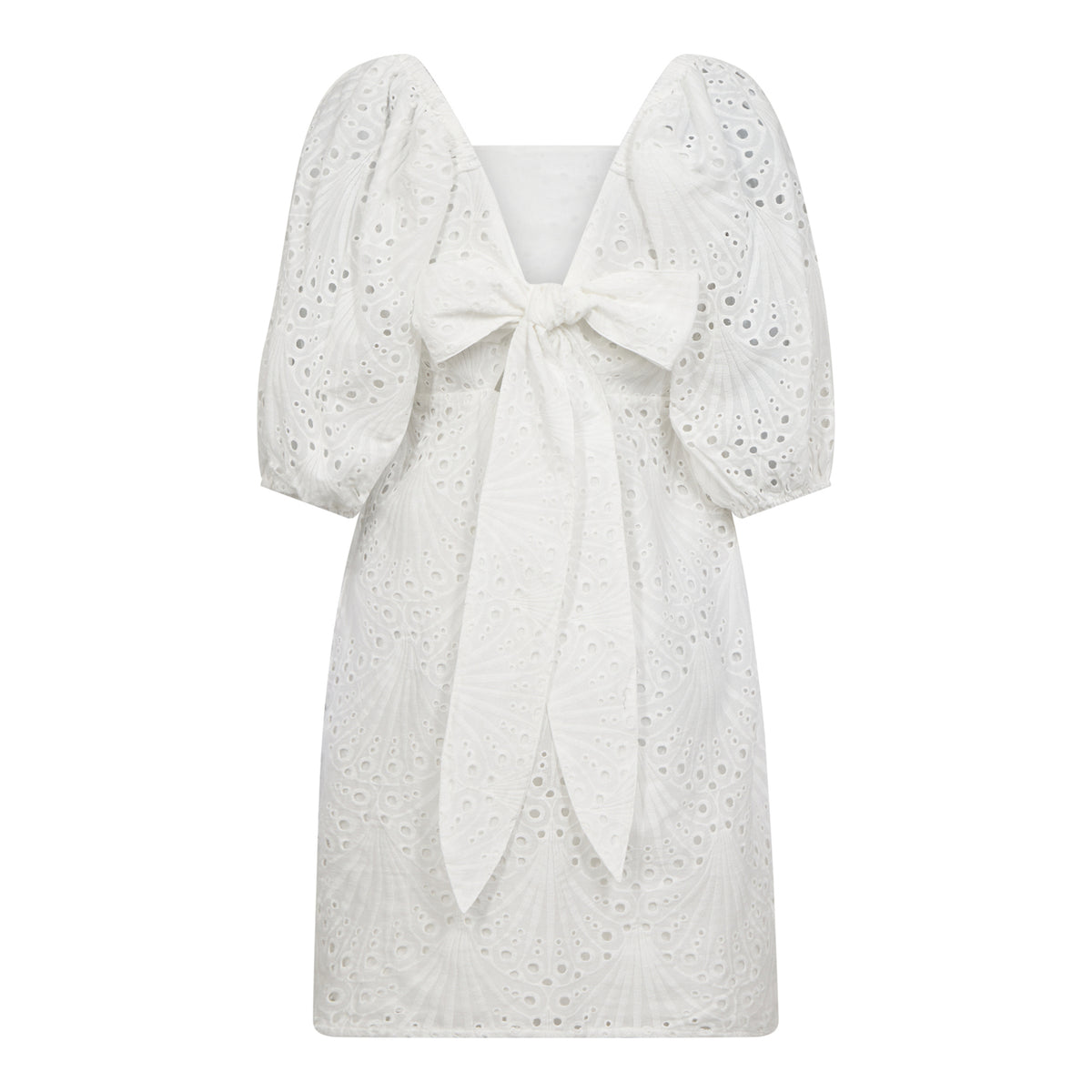 NayaCC Anglaise Knot Dress - Wit