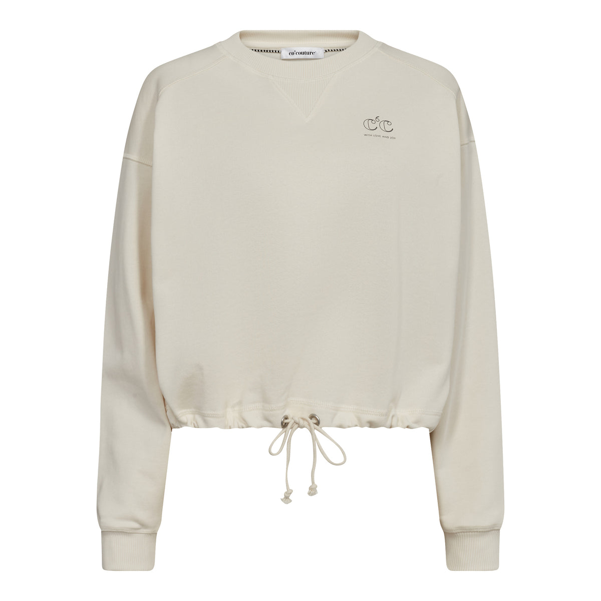 CleanCC Crop Tie Sweat - Wit