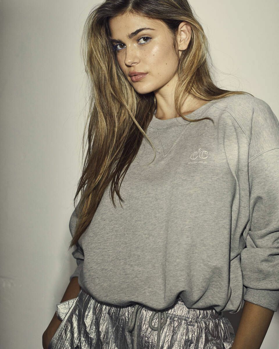 CleanCC Crop Tie Sweat - Grijs