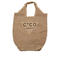 CocoCC Straw Tote Bag - Bruin
