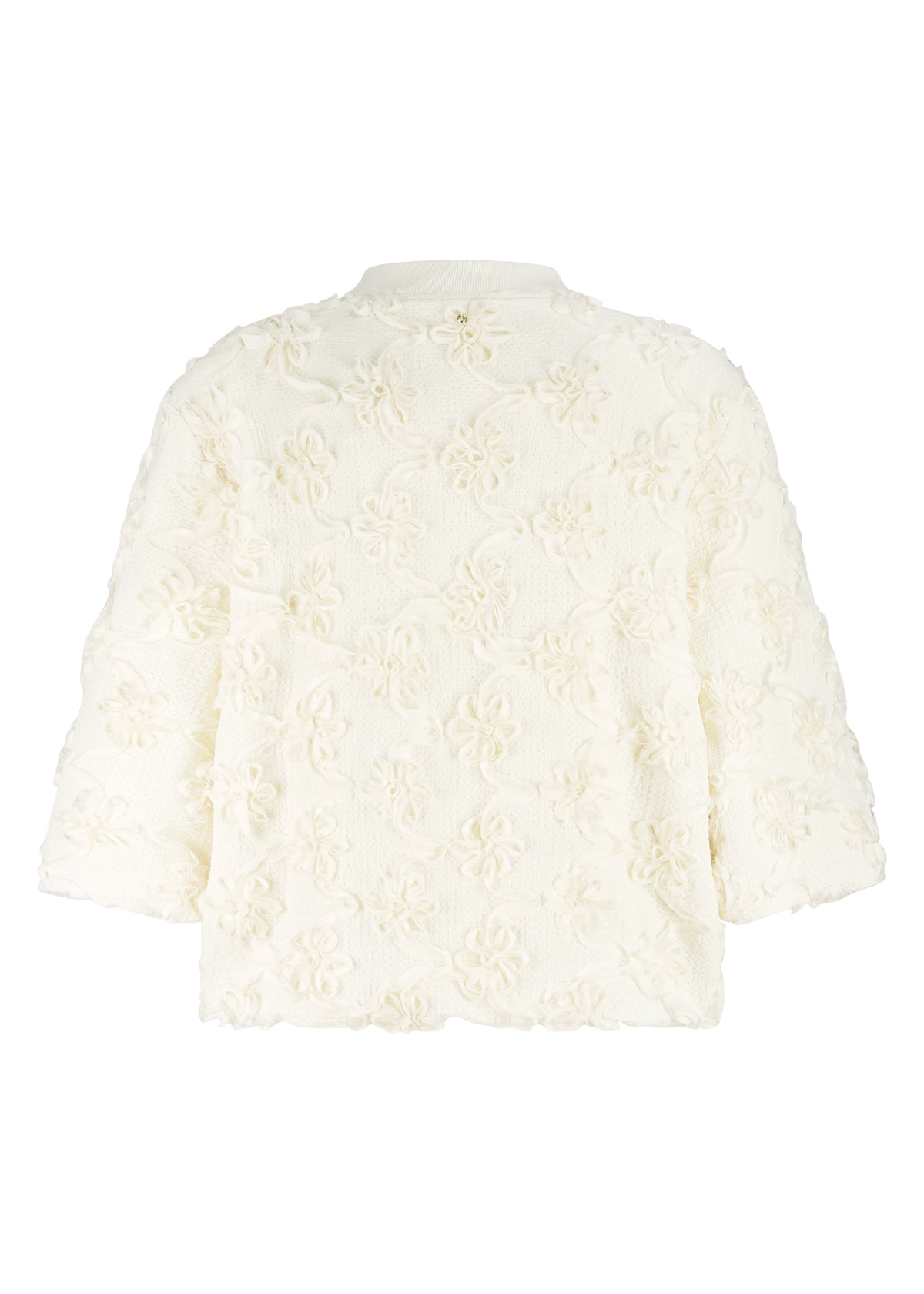 3D Flower Lace Jacket - Grijs