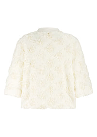 3D Flower Lace Jacket - Grijs