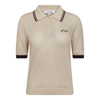 LueCC Pointelle Polo Knit - Wit