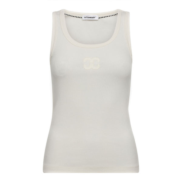 GrannyCC Rib Solid Emb Tank - Wit
