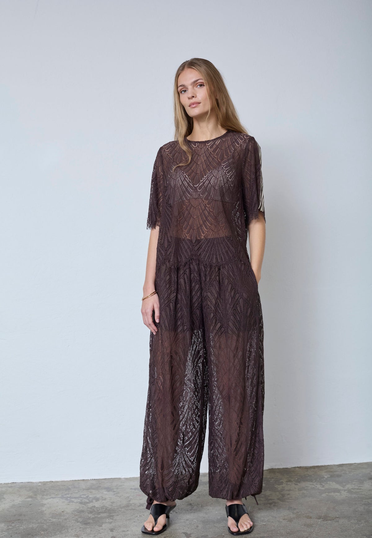 LetiCC Lace Blouse - Bruin