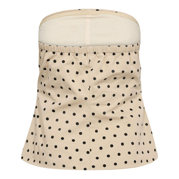 DiddiCC Dot Corsage Top - Wit