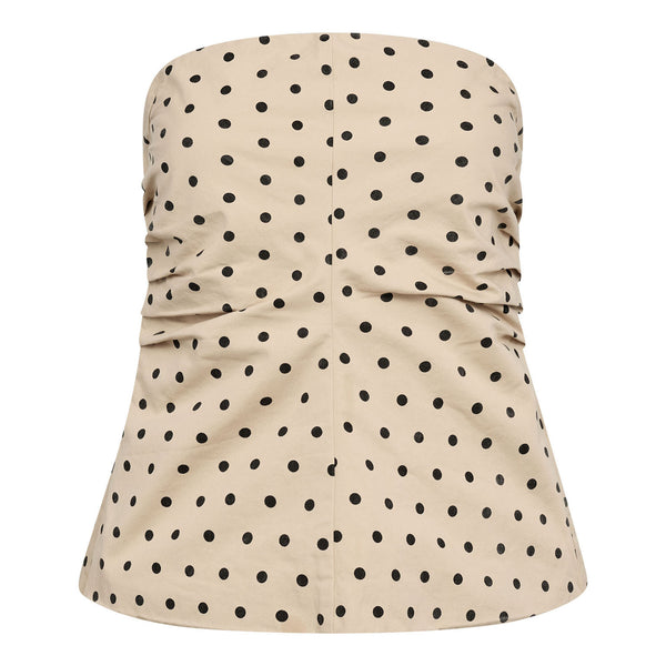 DiddiCC Dot Corsage Top - Wit