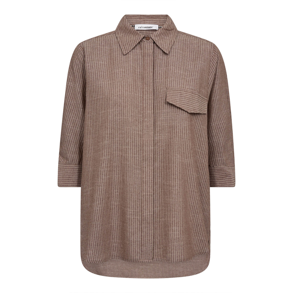 JihoCC Stripe SS Shirt - Bruin