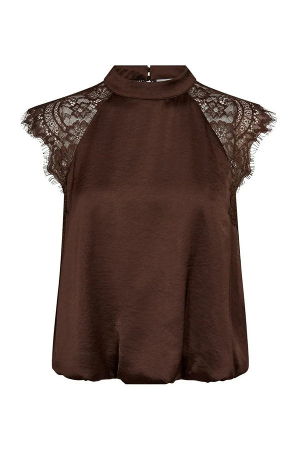 IdunCC Lace Ballon Top - Bruin