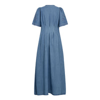 TillyCC Emb Pleat Dress - Blauw