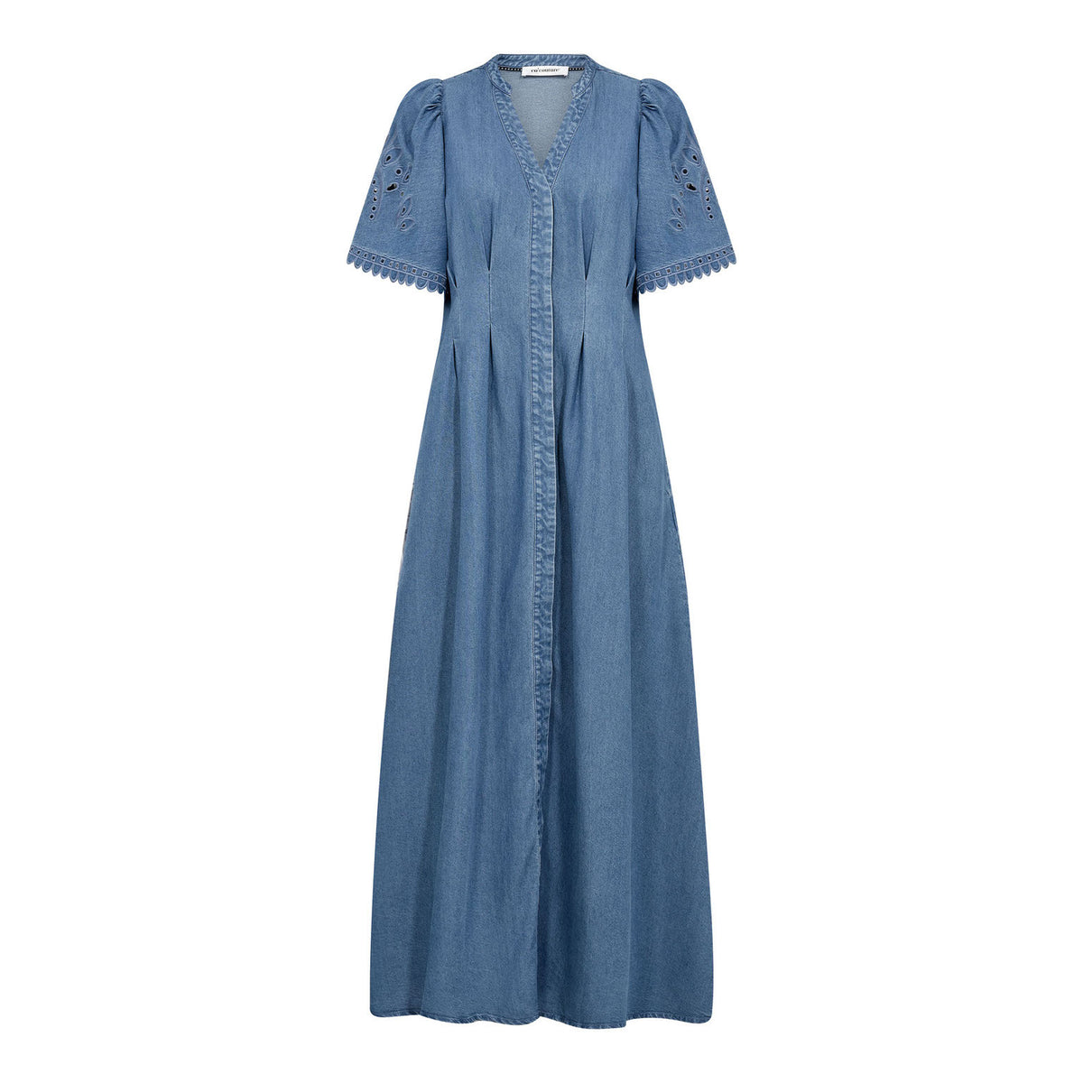 TillyCC Emb Pleat Dress - Blauw