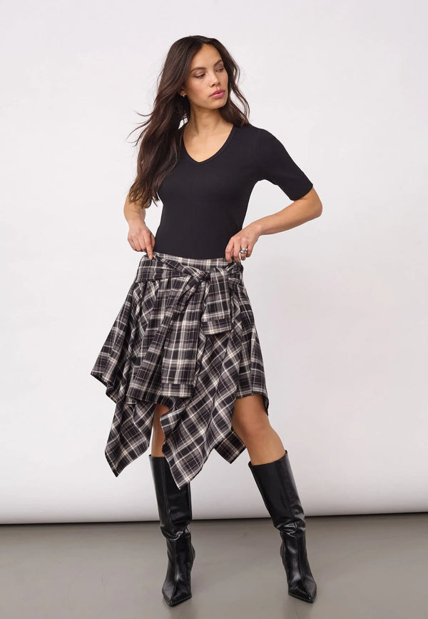 DagnyCC Check Tie Skirt