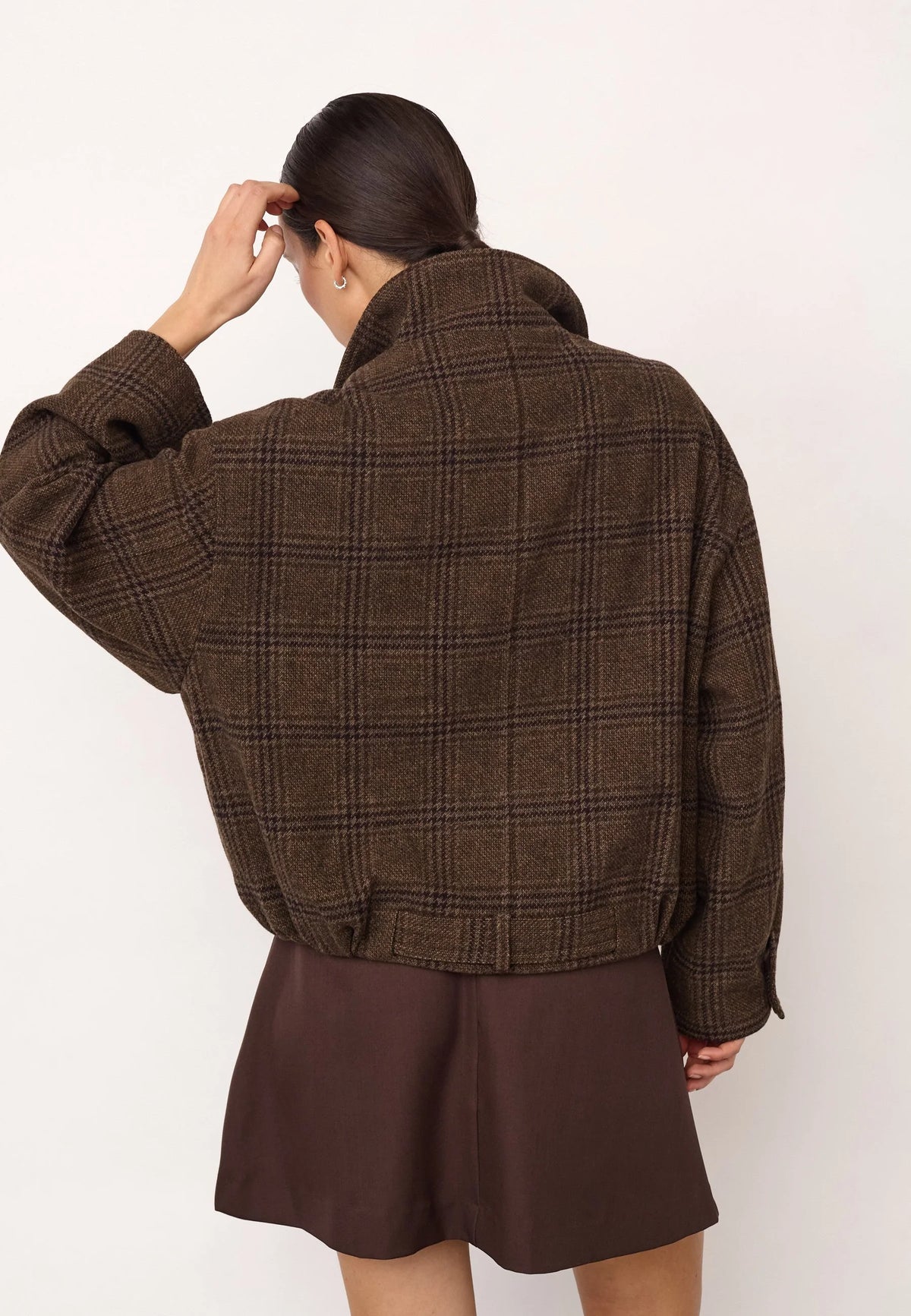 OlvaCC Check Balloon Jacket