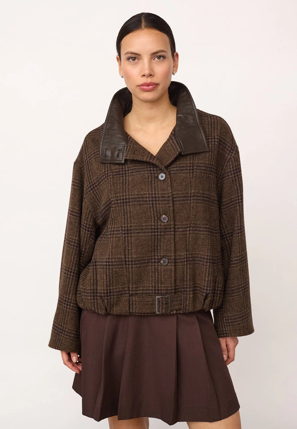 OlvaCC Check Balloon Jacket