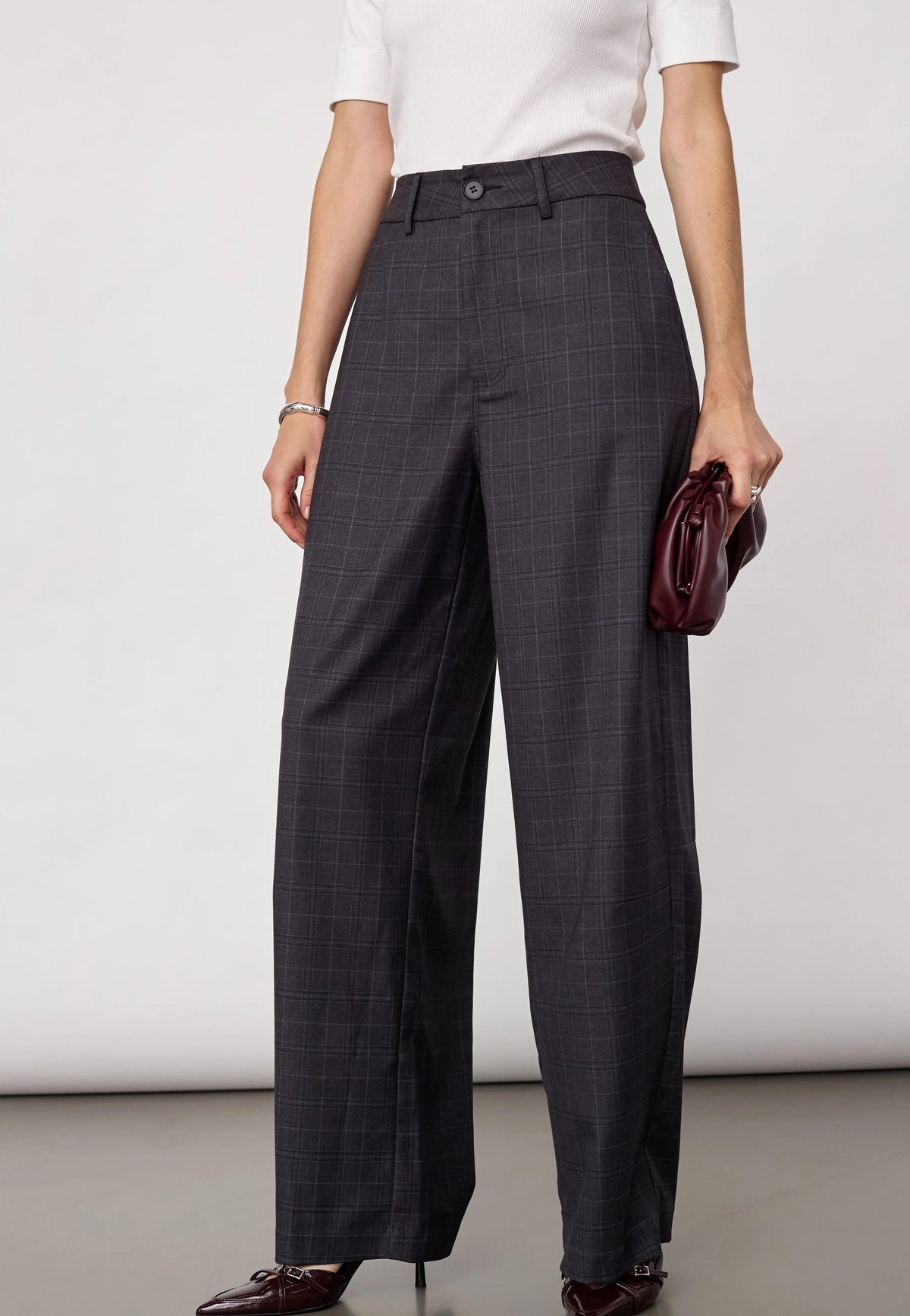 EloraCC Check Barrel Pant