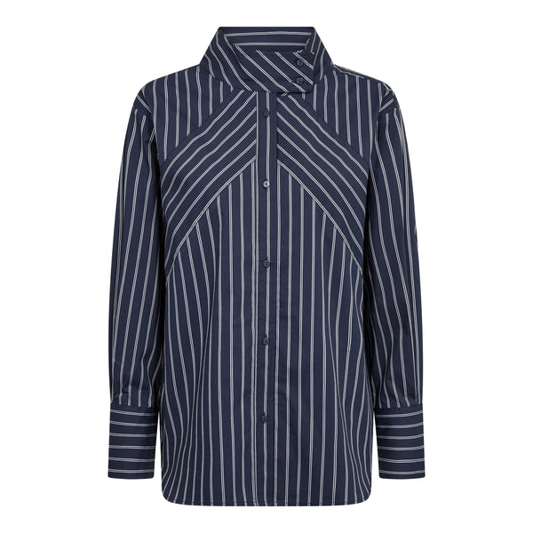 SomoCC Stripe Funnel Neck Shirt