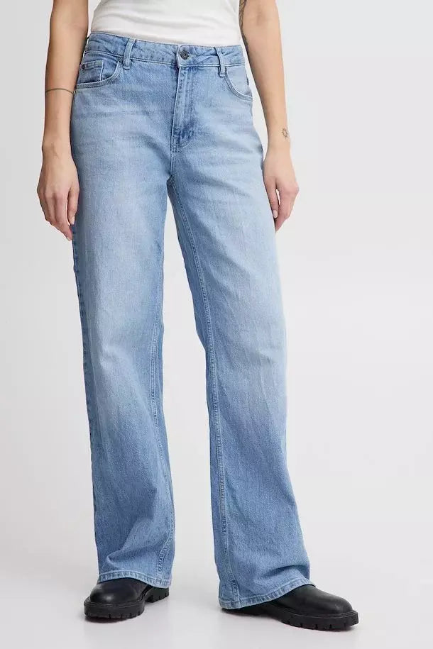 PZVEGA HW Jeans Wide Leg - Blauw