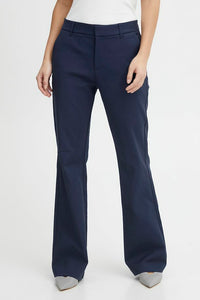 PZBINDY HW Pants Bootcut Leg - Grijs