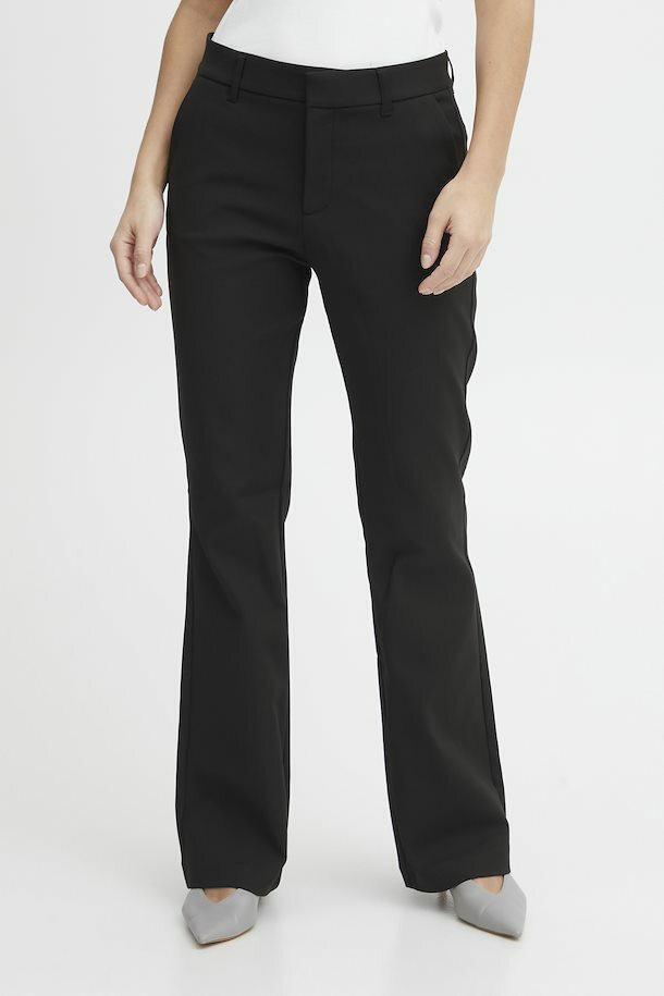 PZBINDY HW Pants Bootcut Leg - Zwart