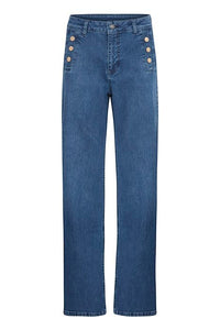 PZMAEVE UHW Jeans Wide Leg - Blauw