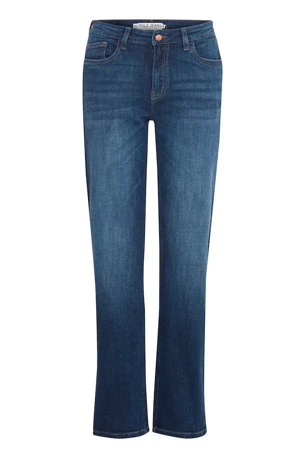 PZJOYY HW Jeans Straight Leg - Blauw