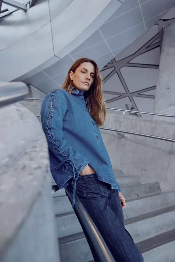 PZADALYN Shirt Jacket - Blauw