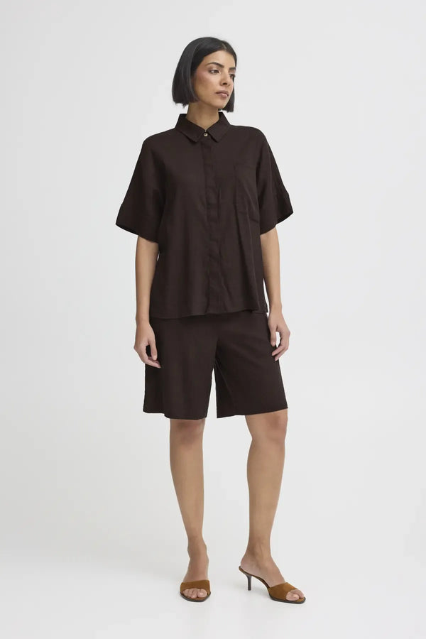 PZLUCA Boxy Shirt - Bruin
