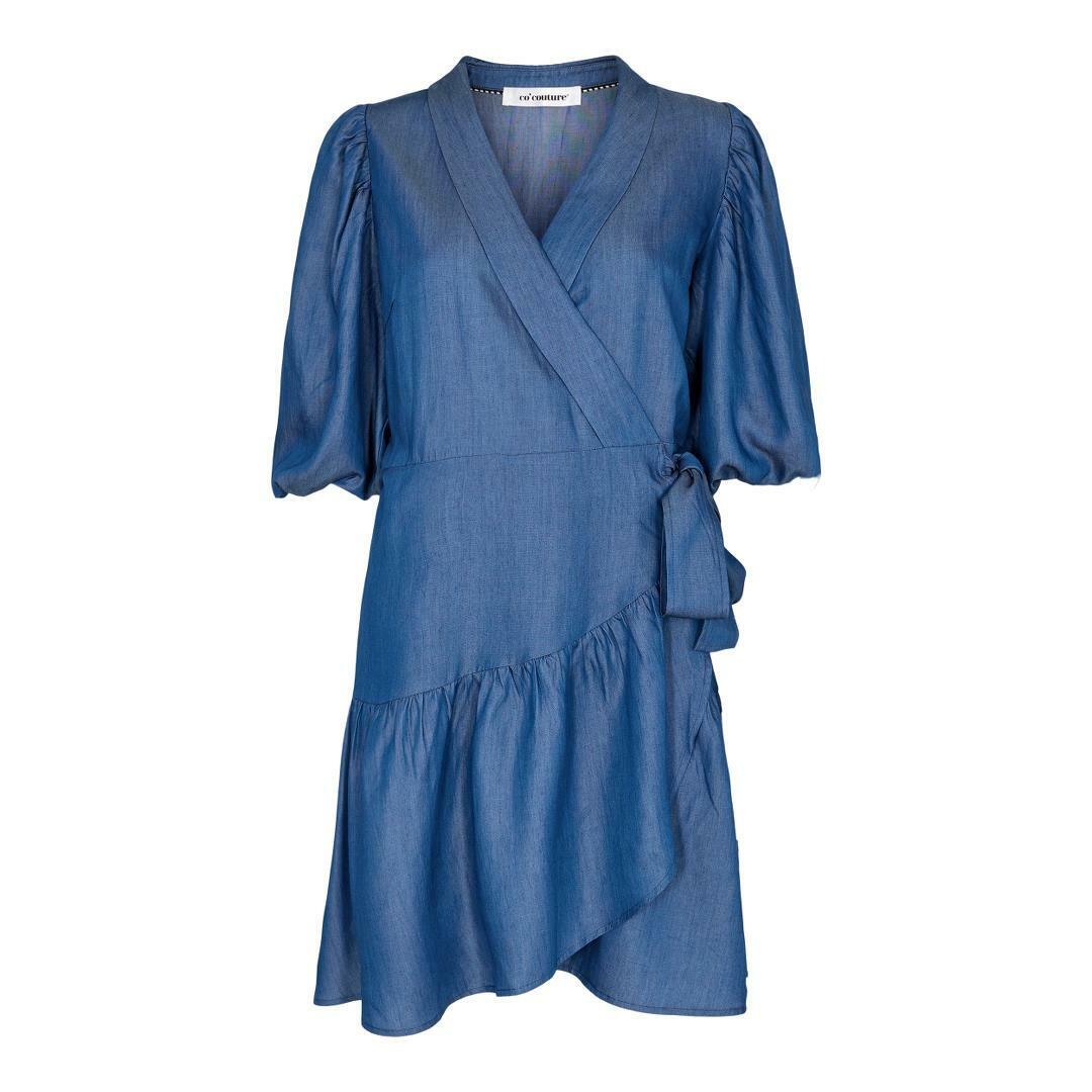 Shannon Denim Wrap Dress - Blauw