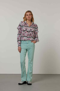 Flared Jeans - Groen