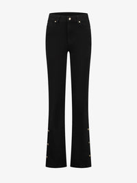 Bella Button Flared Jeans - Zwart