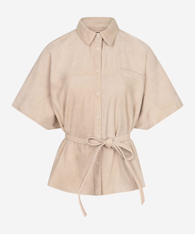 Blaire Suede Top - Beige