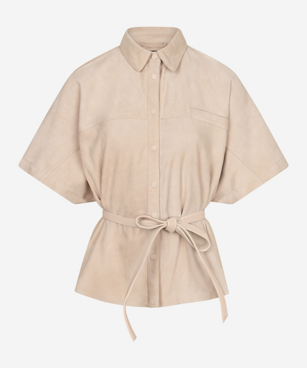 Blaire Suede Top - Beige