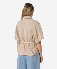 Blaire Suede Top - Beige