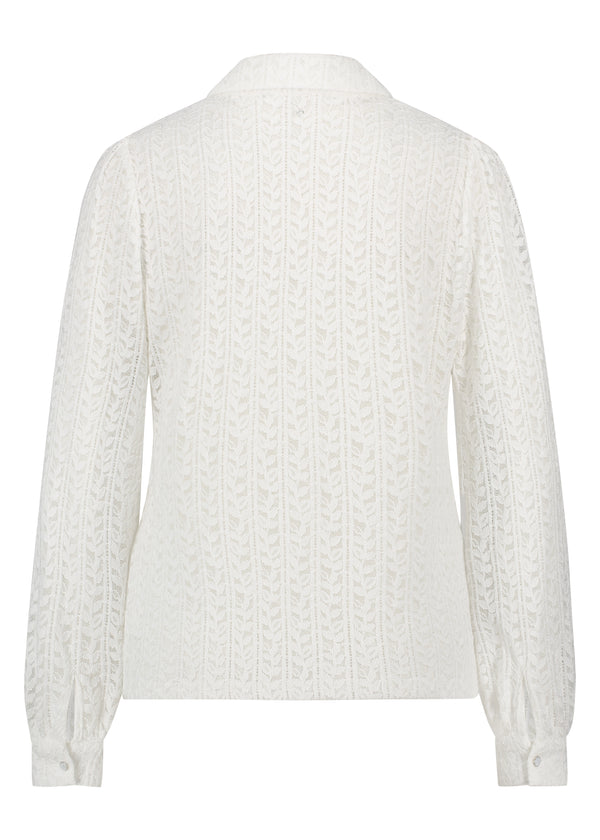 Blouse Brushed Lace - Wit