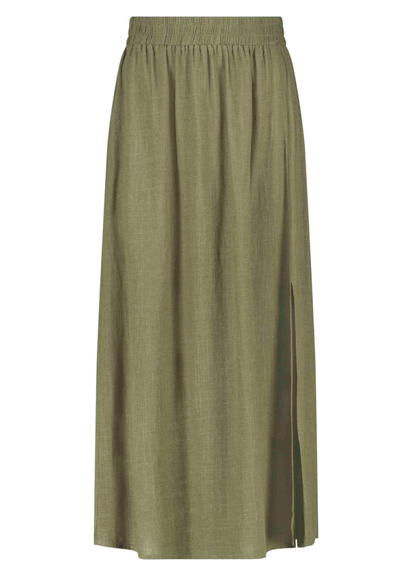 Skirt Midi Slit - Groen