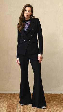 Trousers Wide Leg Punta Sailor - Zwart