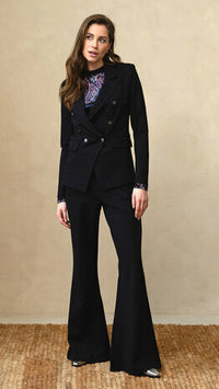 Trousers Wide Leg Punta Sailor - Zwart